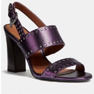 Coach Rylie Sandal Heel Shoe Plum